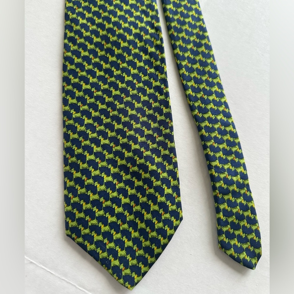 Beautiful blue & green silk Brooks Brothers tie